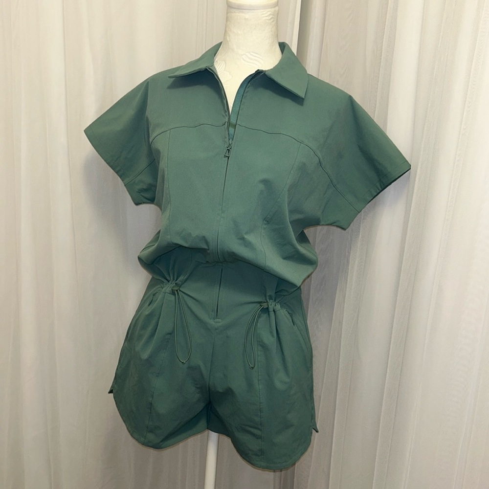 LuLulemon Stretch Rib Pocketed Romper Size 0 in Tidewater Teal